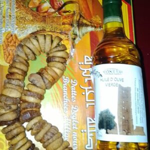 Pack 3 produits ; Huile d'olive 1L, Figue 500gr, Dattes 3kg